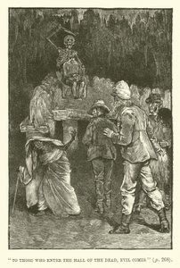 Illustratie voor King Solomons Mines door H. Rider Haggard door Walter Paget