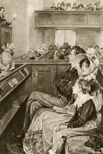 John Ruskin als jongen die de prediker bekijkt door Walter Paget