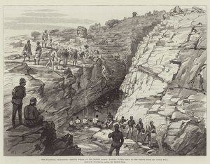 De expeditie naar Khartoem, Gakdul Wells, op de woestijnmars, water doorgeven aan de troepen van de bovenste bron