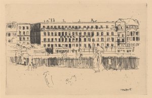 Oude Hotel Royal Dieppe door Walter Richard Sickert