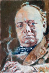 Portret van Sir Winston Leonard Spencer Churchill (Woodstock) door Walter Richard Sickert