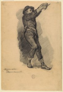 Figurenstudie uit de natuur door Walter Shirlaw