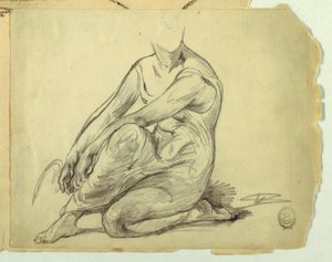 Knielende vrouw