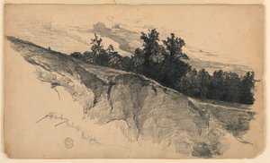 Landschap bij Hastings, New York door Walter Shirlaw