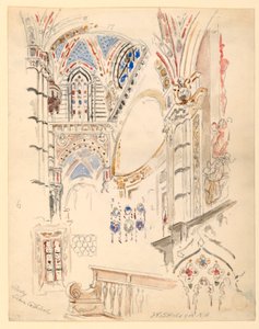Studie van de kathedraal van Siena door Walter Shirlaw