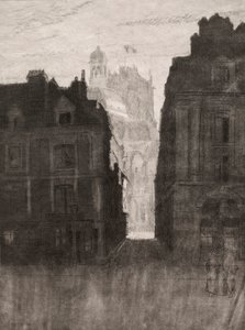 Dieppe, La Rue Notre Dame door Walter Sickert