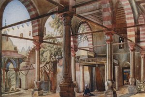 Interieur van de moskee van Shakhoun, Caïro