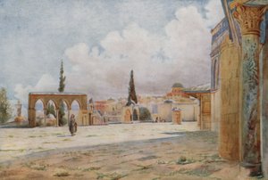 Zuidportiek van de Moskee en Zomerpreekstoel, Jeruzalem