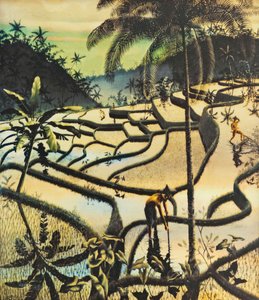 Preanger landschap door Walter Spies