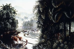 Uitzicht over de Sawahs naar Gunung Agung
