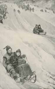 Een sleehelling in Canada