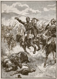De Zwarte Prins bij de Slag bij Crecy, illustratie uit 