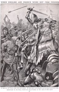 Toen de Fransen en Engelsen vochten bij Agincourt, illustratie 
