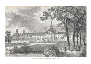 Oude Bethlem Ziekenhuis. Moorfields rond 1750, 1878