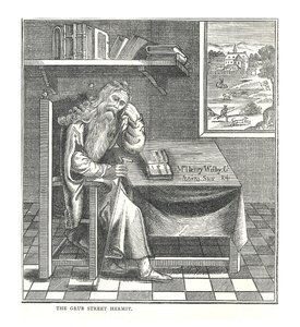 De kluizenaar van Grub Street. Uit een afbeelding gepubliceerd door Richardson door Walter Thornbury