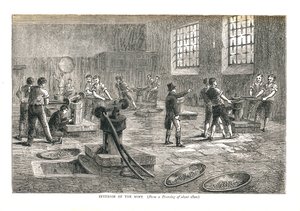 Het Interieur van de Munt, naar een tekening van ca. 1800, 1878 door Walter Thornbury