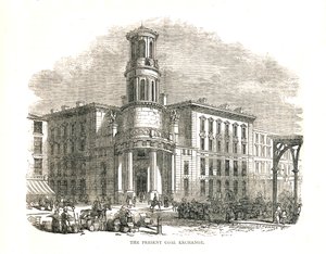 De huidige Coal Exchange, geopend door Prins Albert in 1849, Thames Street