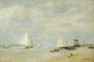 Jachten in de snede door Walter Westley Russell