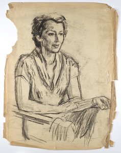 Portret van Frauke Lauterbach door Walther Gamerith