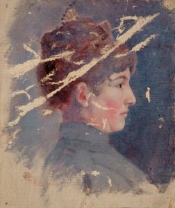 Portret van een dame in profiel