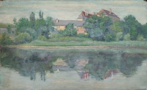 Kasteel aan het meer door Walther Gamerith