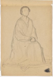 Twee studies voor portret ten voeten uit door Walther Gamerith