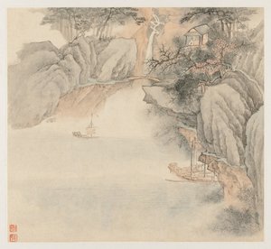 Album van Landschappen: Blad 4 door Wang Gai