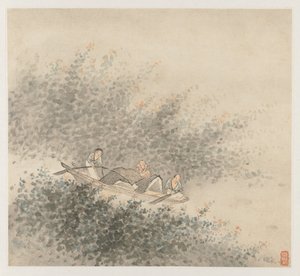 Album van landschappen: Blad 6 door Wang Gai
