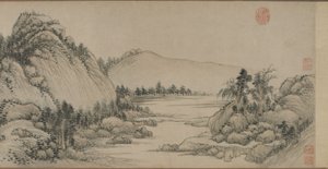 Wonen in de Fuchun-bergen na Huang Gongwang, Qing-dynastie, 1672 door Wang Hui
