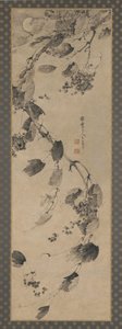 Druivenrank in Wind en Maanlicht, Ming-dynastie, 1368-1644 door Wang Liangchen