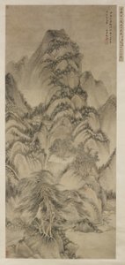 Landschap naar Wang Meng door Wang Shimin