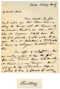 Brief van Warren Hastings, Gouverneur-Generaal van Bengalen aan zijn vrouw, 17 augustus 1780 door Warren Hastings