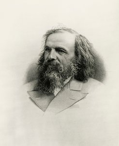 Portret van Dmitri Ivanovitsj Mendelejev door Warwick (after) Brookes