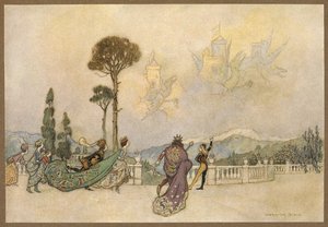 De Kastelen in de Lucht, uit De Draak. door Warwick Goble