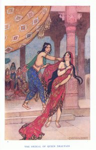 De beproeving van Koningin Draupad door Warwick Goble