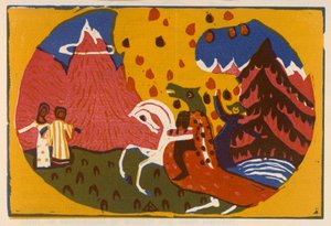 Berge (Blatt 35 aus: "Klänge") door Wassily Kandinsky