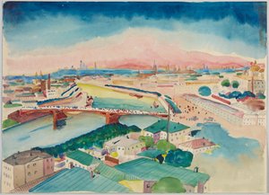 Gezicht op Moskou door Wassily Kandinsky