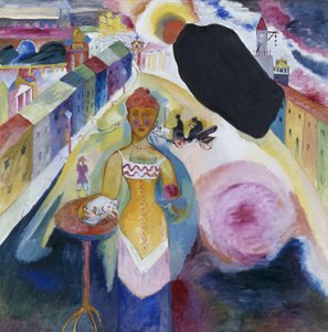 Dame in Moskou door Wassily Kandinsky