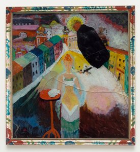 Dame in Moskou door Wassily Kandinsky