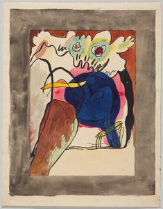 Entwurf für den Umschlag des Almanachs "Der Blaue Reiter" door Wassily Kandinsky