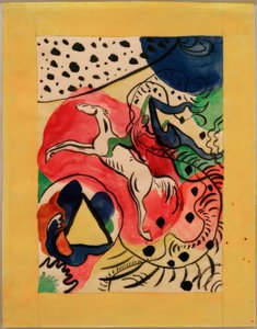 Ontwerp voor de omslag van de almanak Der Blaue Reiter door Wassily Kandinsky