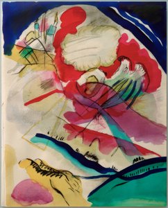 Ontwerp voor schilderij met witte lijnen door Wassily Kandinsky