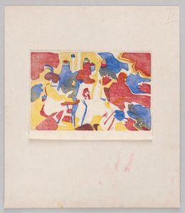 Holzschnitt zu dem Gemälde "Orientalisches" (Erster Zustand) door Wassily Kandinsky