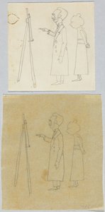 Kandinsky en Münter voor de ezel door Wassily Kandinsky