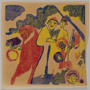 Klänge S. 85 (Bauer und Student) door Wassily Kandinsky