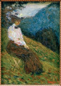 Kochel – Gabriele Münter door Wassily Kandinsky