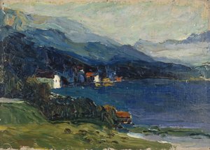 Meer Kochel, ca. 1902 door Wassily Kandinsky