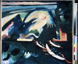"Het meer" Schilderij van Vassily Kandinsky
