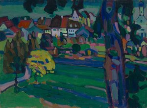 Murnau – Studie voor "Landschap met boomstam" door Wassily Kandinsky
