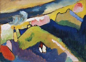 Murnau, berglandschap met kerk